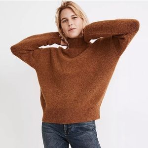 Madewell Dillion mockneck camel sweater